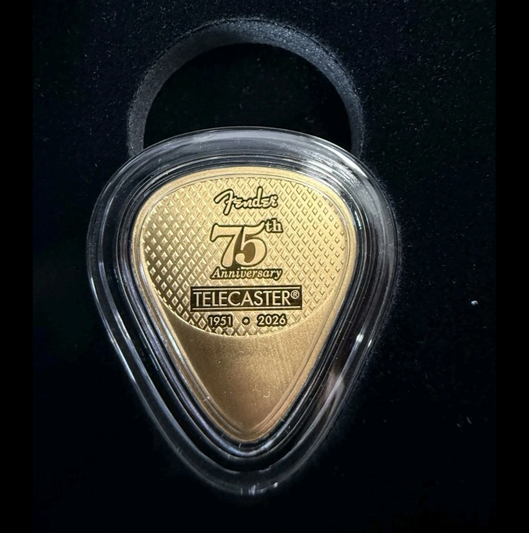 Fender 75th Anniversary Telecaster 5g Pure Gold Guitar Pick