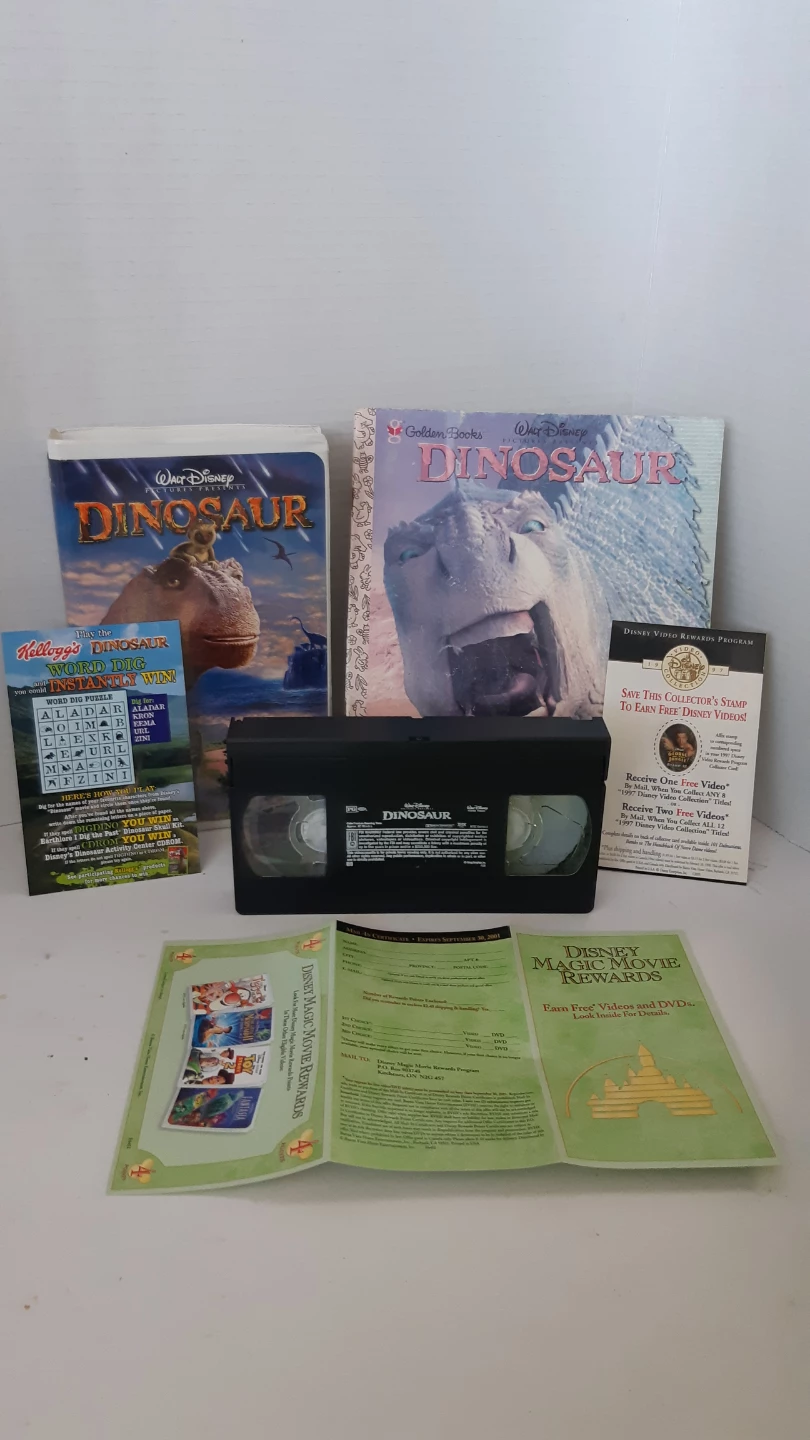 Walt Disney Dinosaur VHS and Book Bundle - photo 3