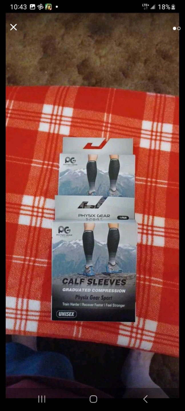 Physix Gear Sport Graduated Compression Calf Sleeves