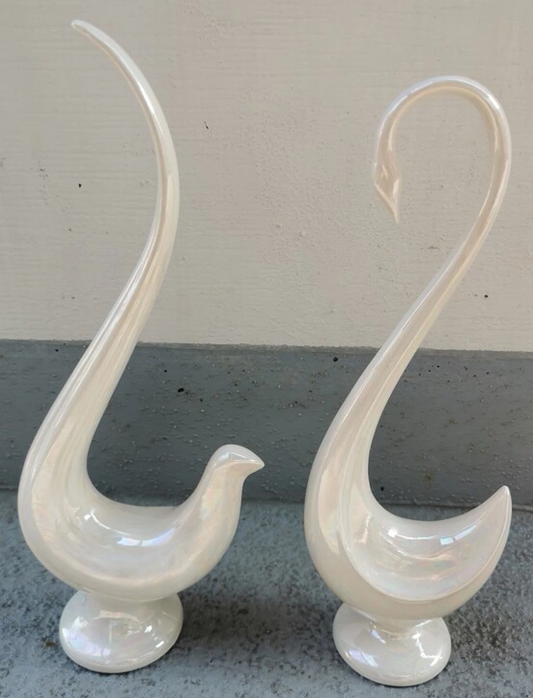 Large Vintage MCM Canadian Modernist Bird Sculpture Pair