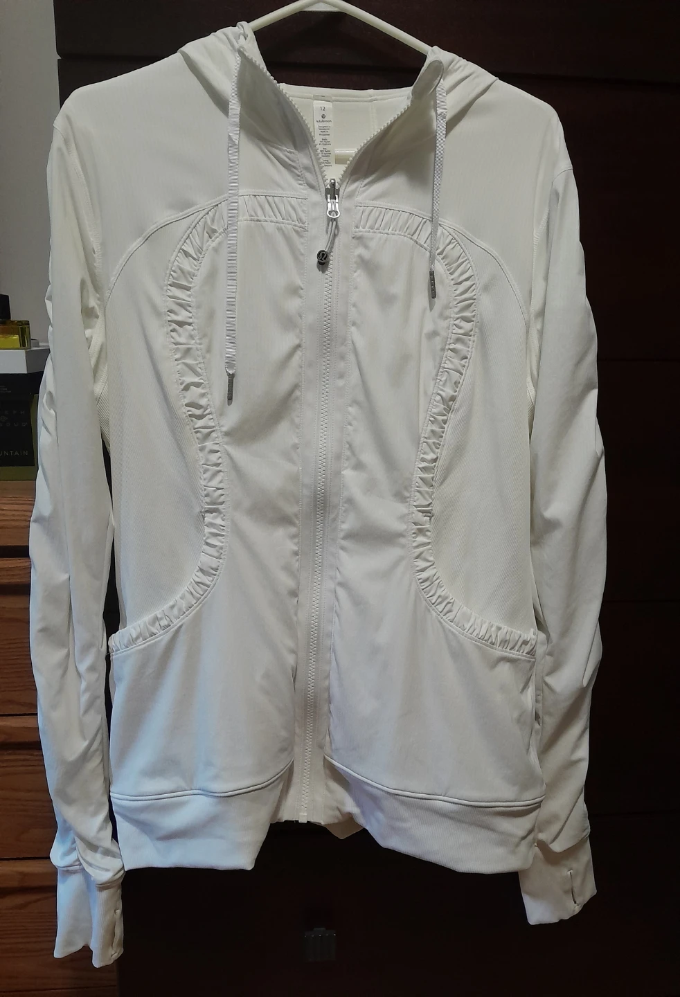 Lululemon White Hooded Jacket Size 12