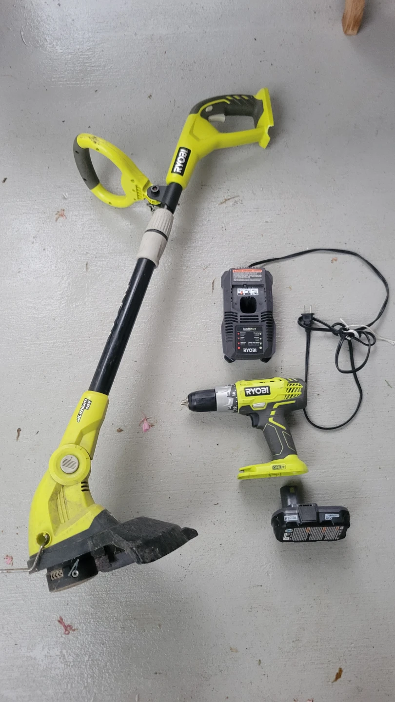 18V Ryobi Cordless Trimmer & Drill  LITHIUM-ION