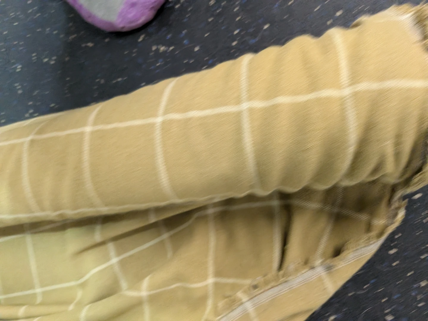 Tan Plaid Fabric Roll