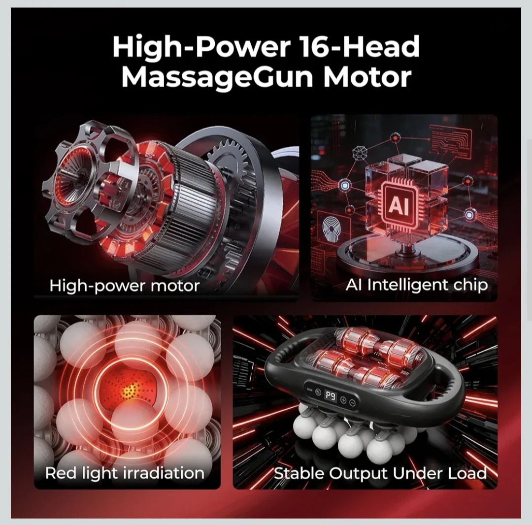 16-Head Handheld Muscle Massage Gun - photo 5