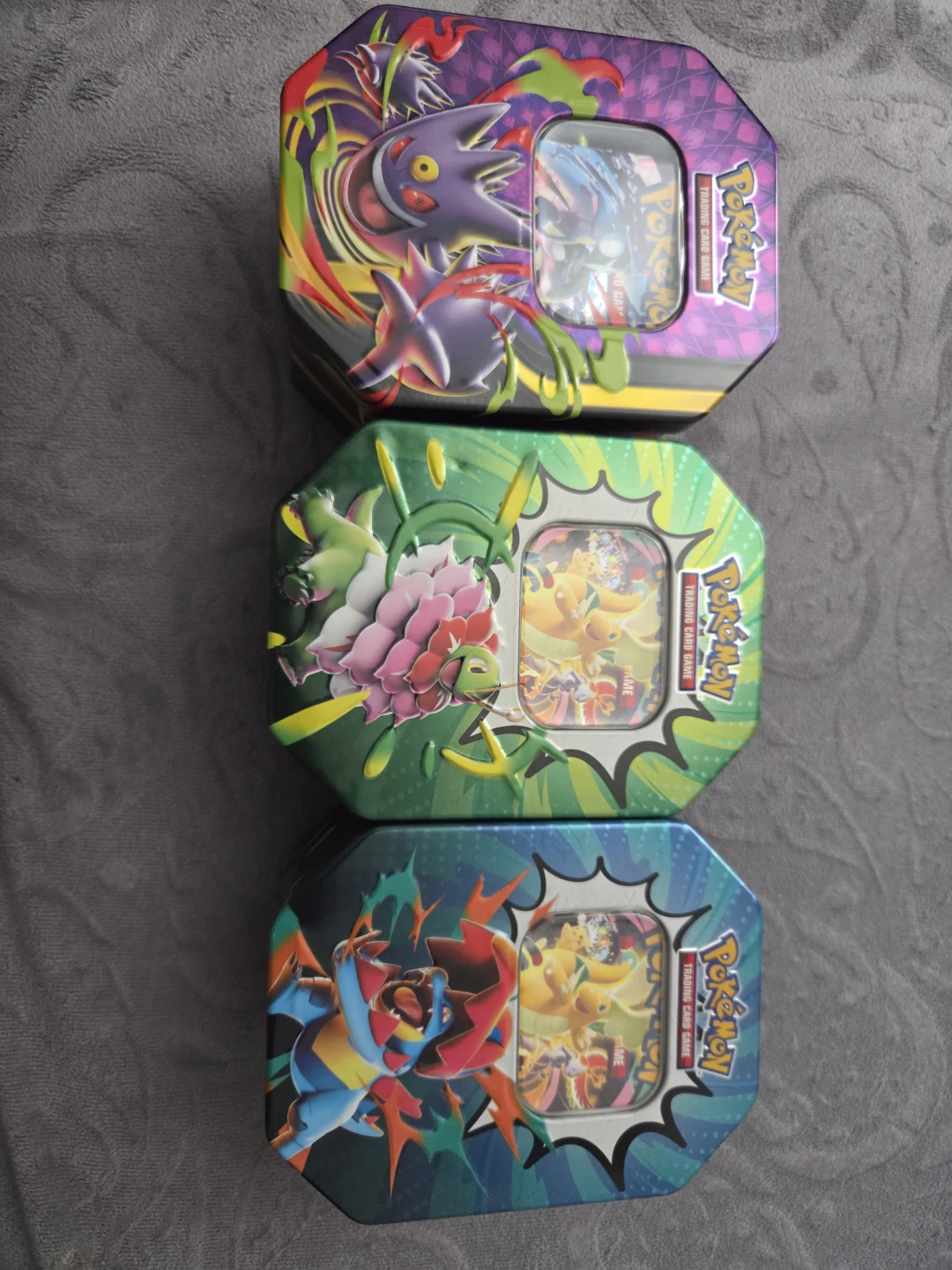 3 Pokemon Trading Card Game Empty Tins