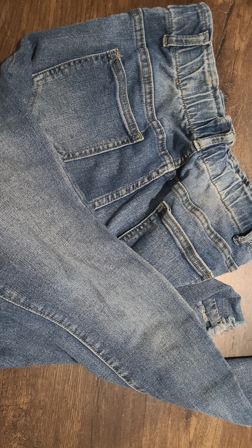 Blue Denim Jeans with Elastic Waist - photo 2