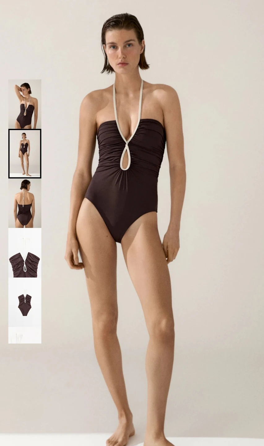 NWT Massimo Dutti One-Piece Swimsuit Size Medium