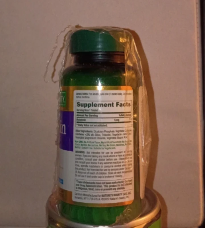 Nature's Bounty Melatonin 5mg 60 Tablets 🏈 - photo 2