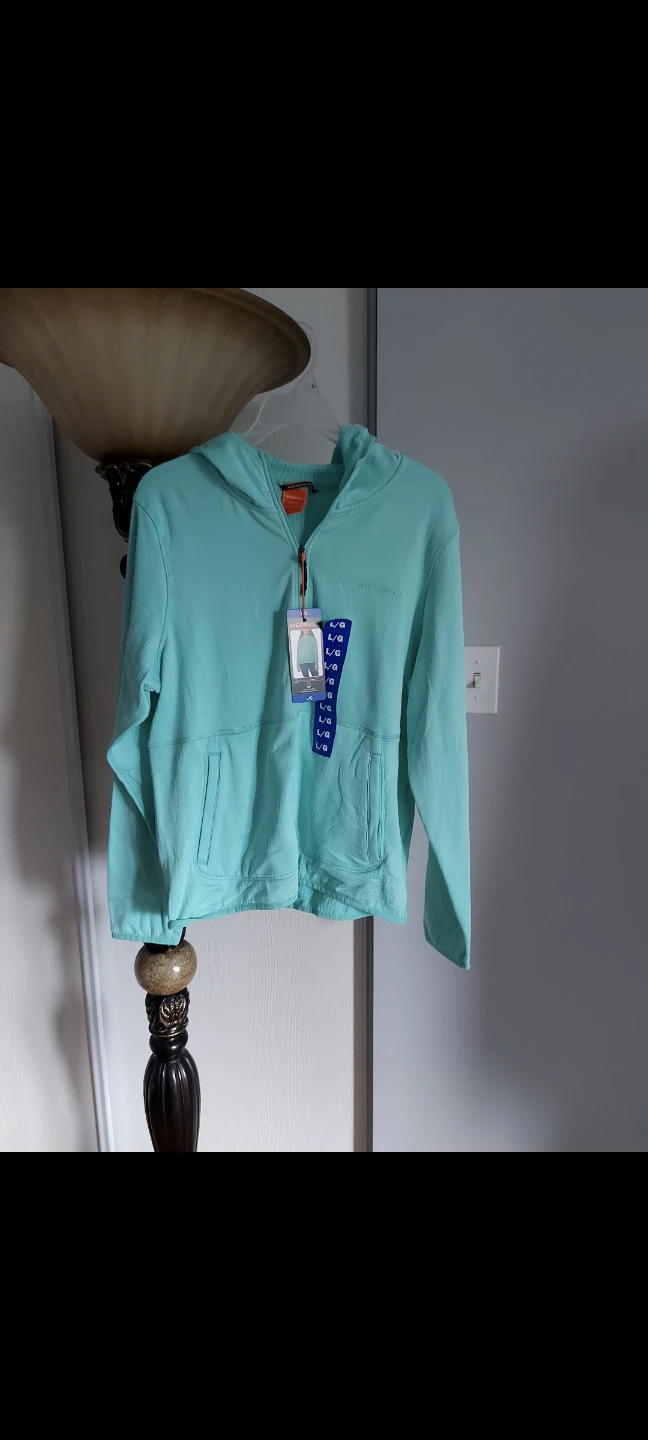Merrell Women's Quarter-Zip Hooded Top, Light Green