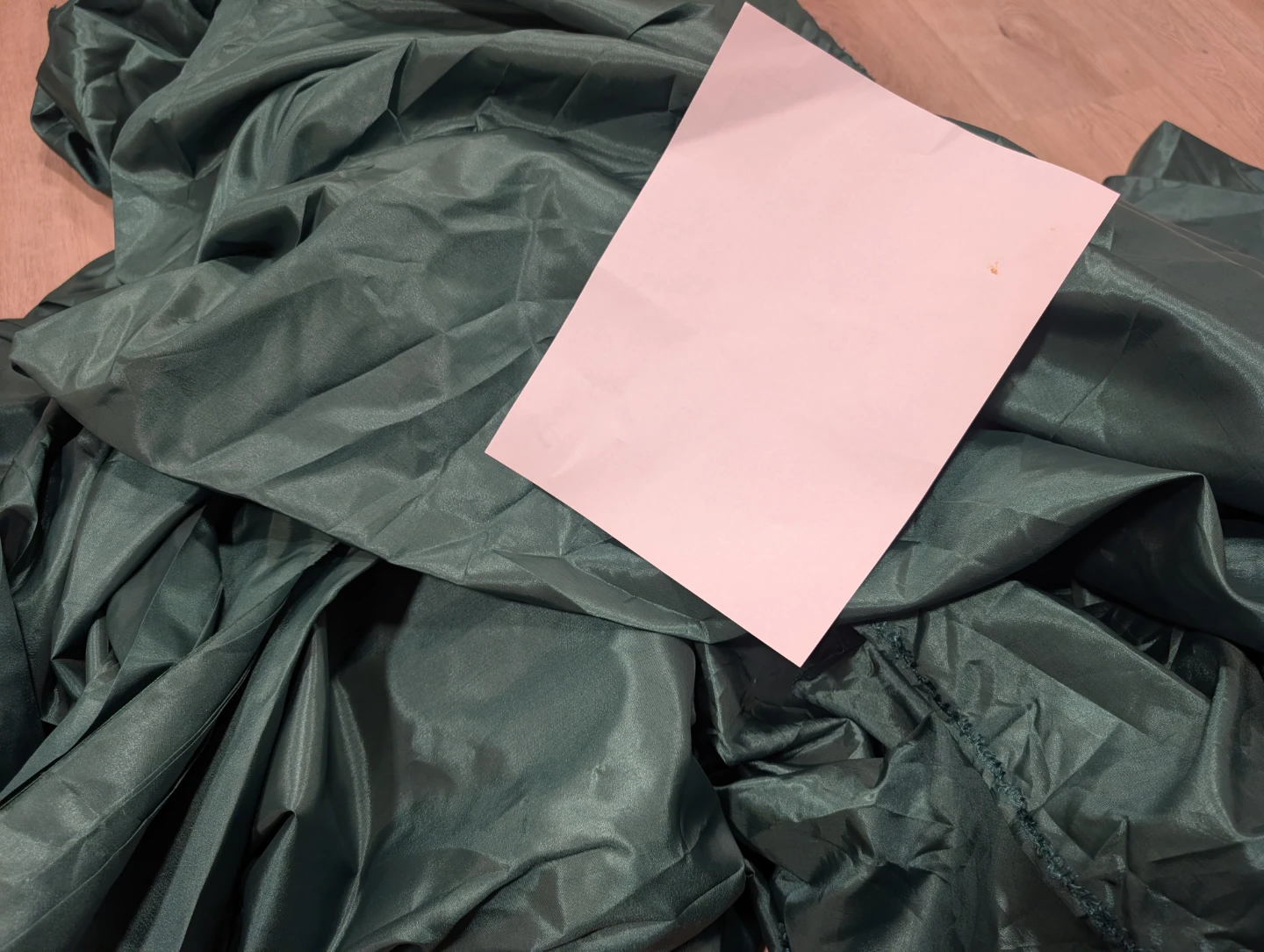 Green lightweight Taffeta Fabric Material - $5 per metre - photo 3