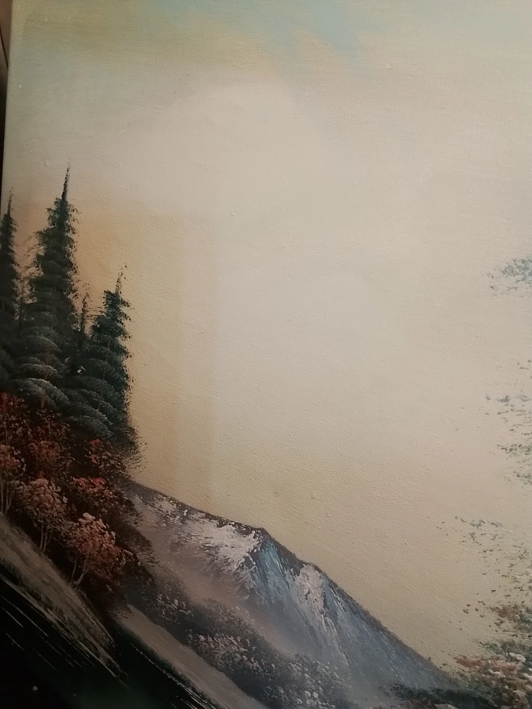 Winter landscape oil painting on canvas - photo 2