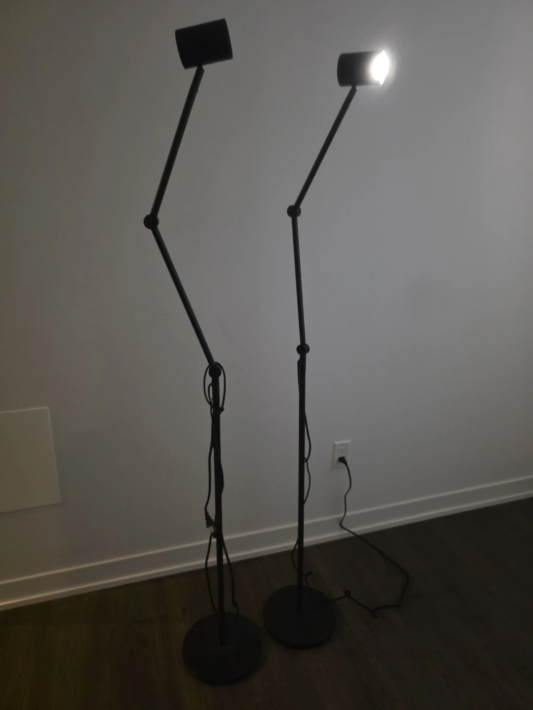 2pcs  Floor/reading lamp, BLACK - photo 3