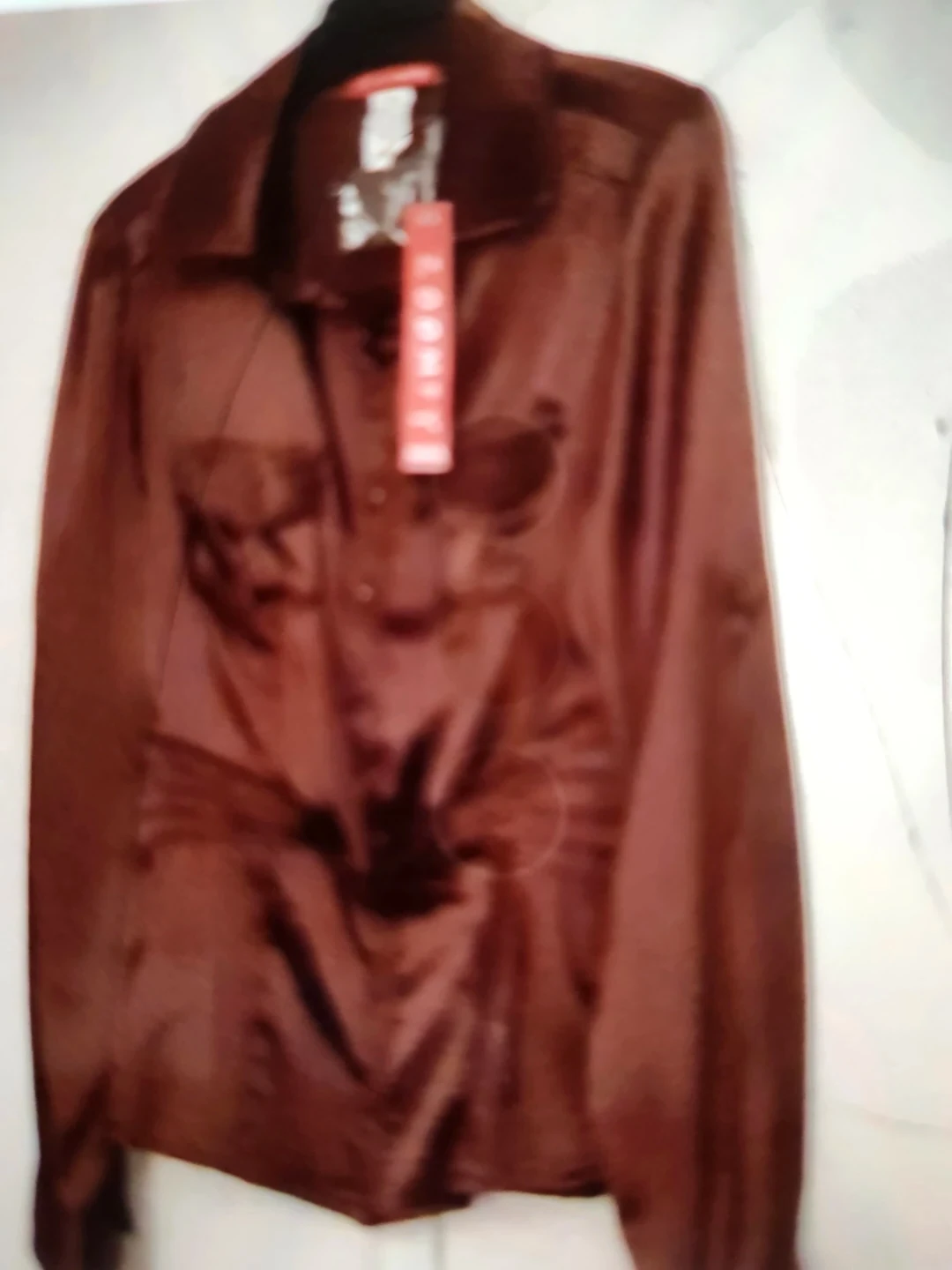 NEW 2 pocket BLOUSE BROWN, SMALL Belted 4 6 8 10 🏈 - photo 3