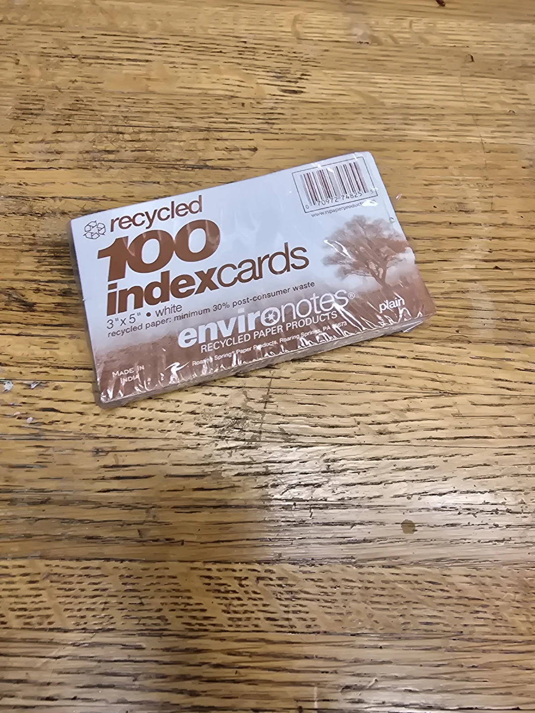 🏈Environotes 100 Recycled Index Cards 3x5