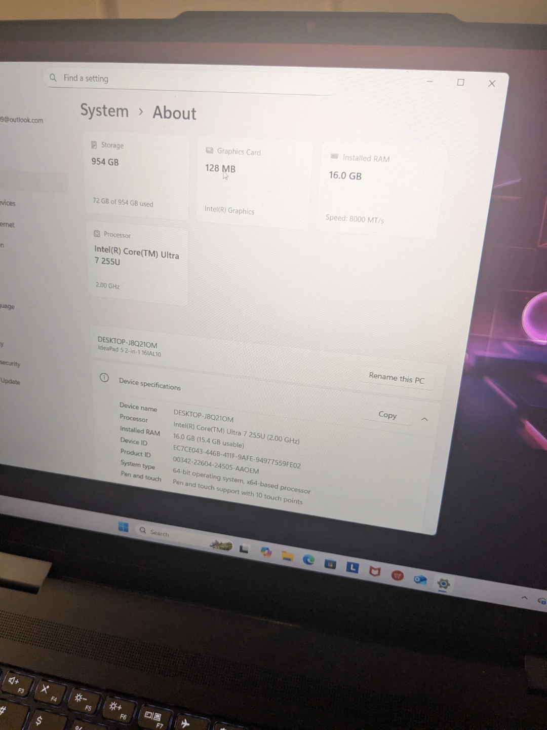 Laptop Lenovo IdeaPad 5 2-in-1 16IAL10 1tb (Intel Core Ultra 7 - photo 3