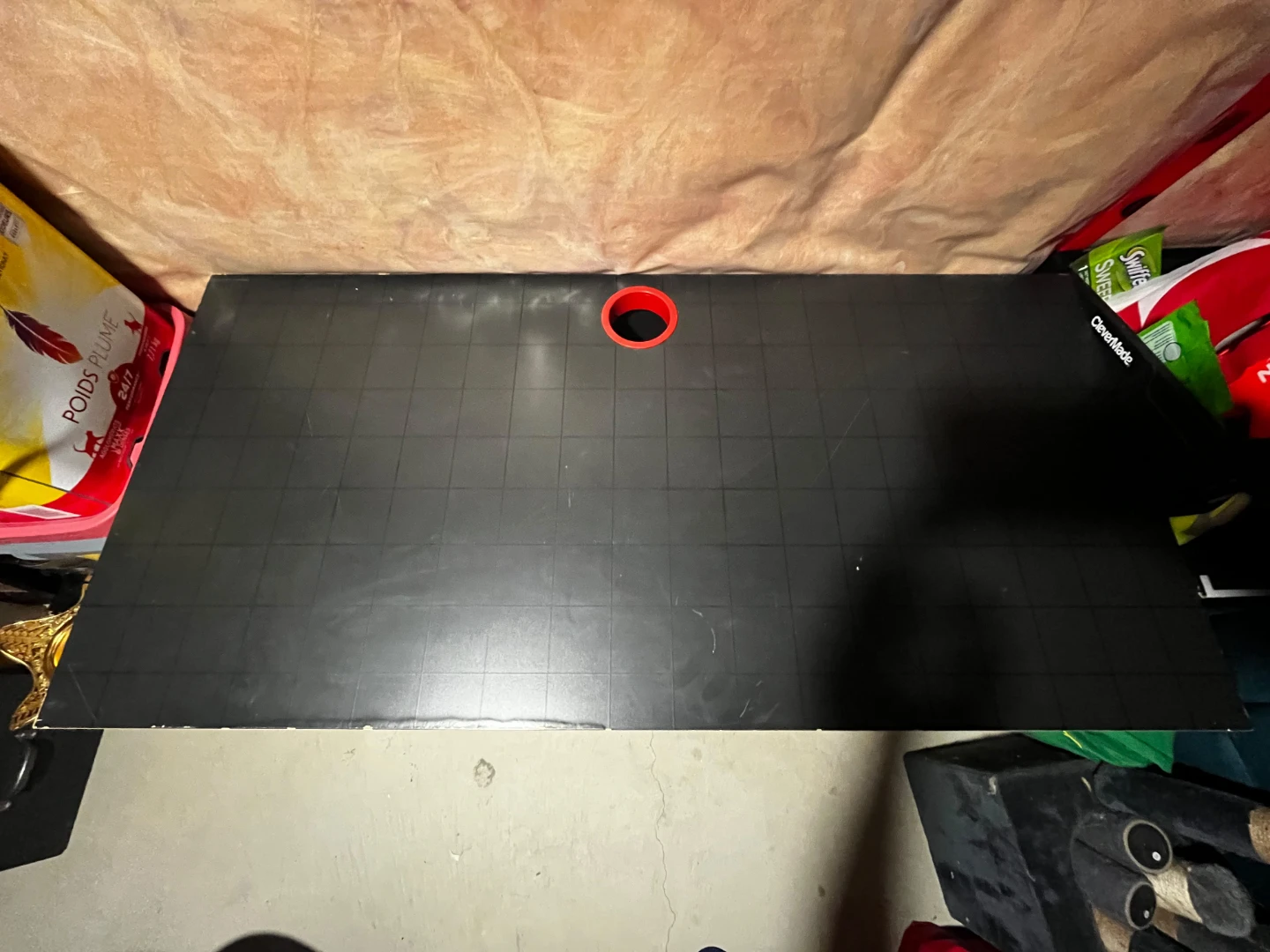 IKEA Black and Red Desk with Storage