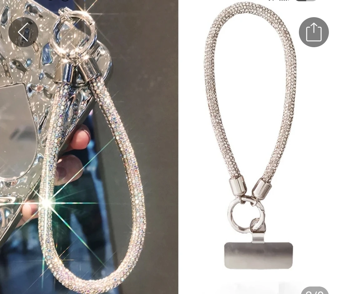 Rhinestone Phone Wrist Strap