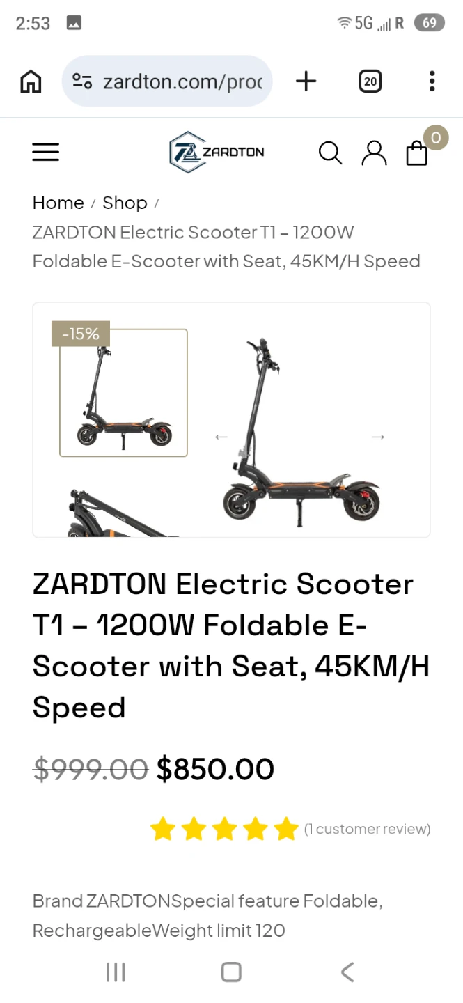 ZARDTON T1 Electric Scooter