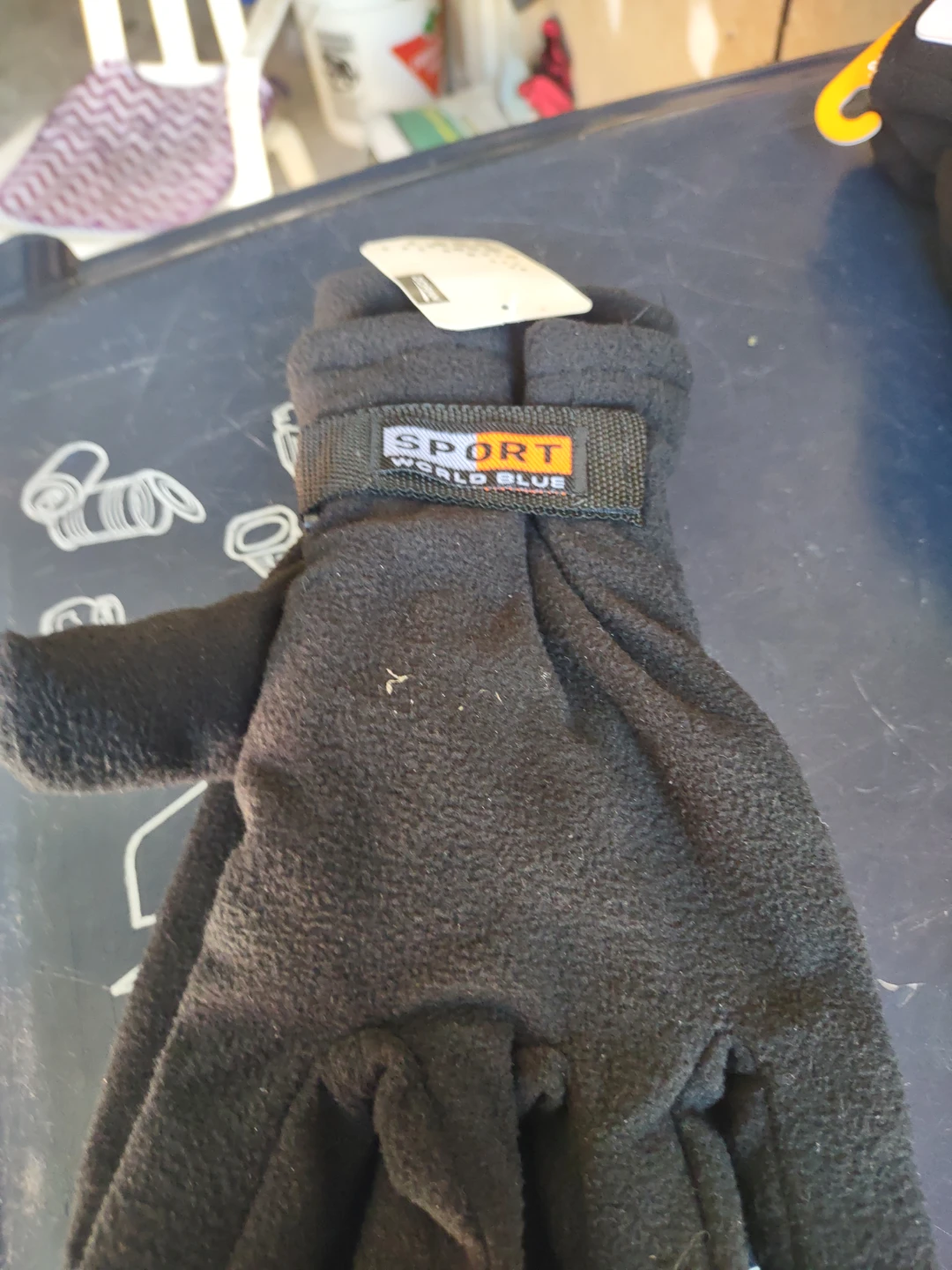 Sport World Blue Fleece Gloves