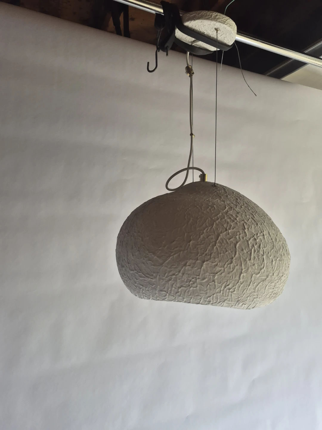 Textured Dome Pendant Light MCM style - photo 3