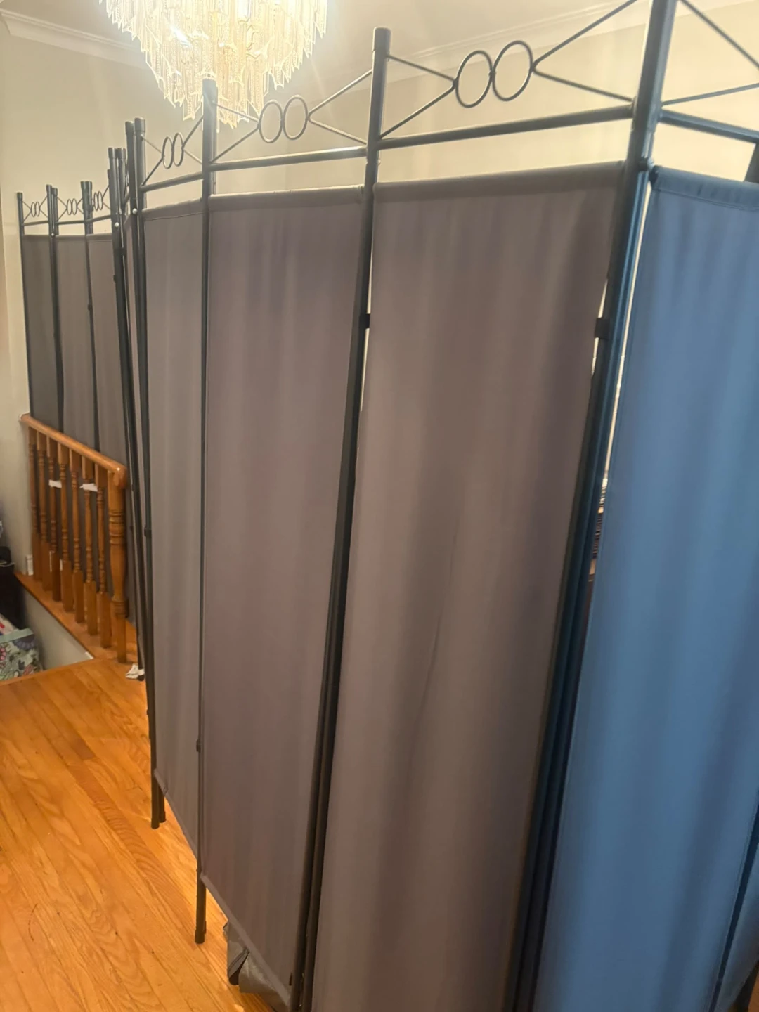 Six-panel grey room divider - photo 2