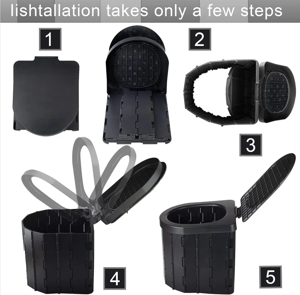 Portable Foldable Camping Toilet - photo 2