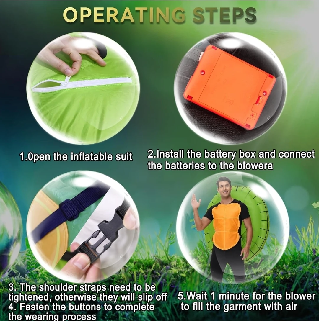 Inflatable Turtle Shell Costume - photo 3
