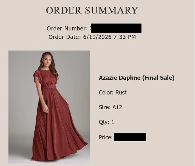 Red (or rust) Dress - Size A12
