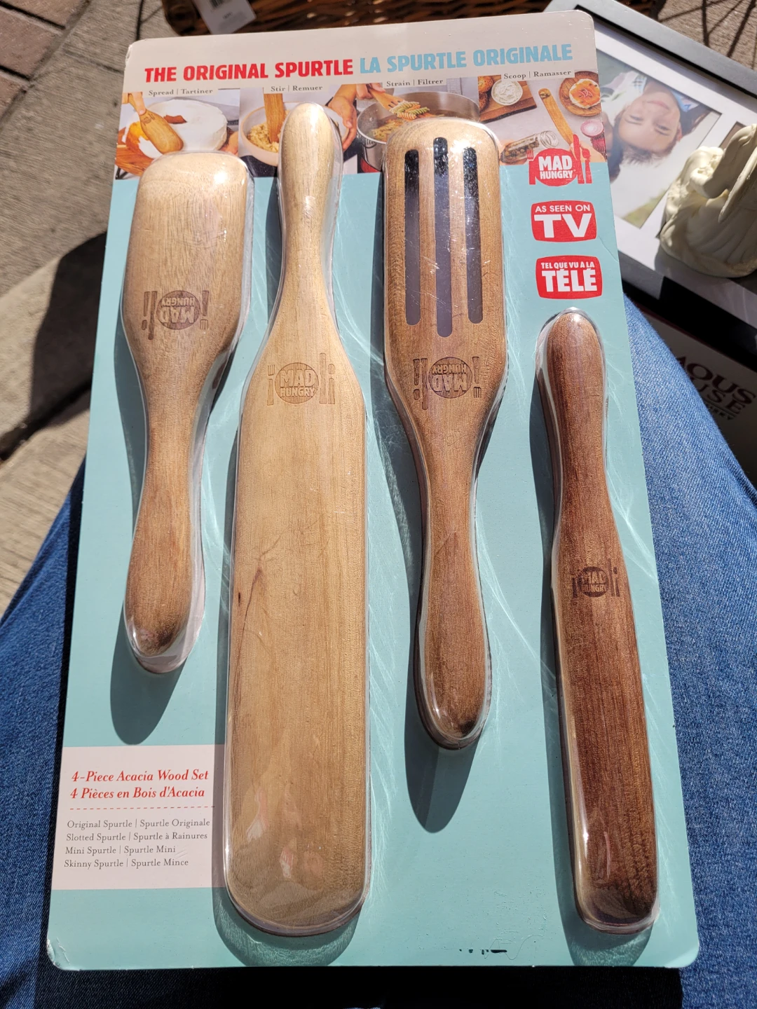 Mad Hungry 4-Piece Acacia Wood Spurtle Set