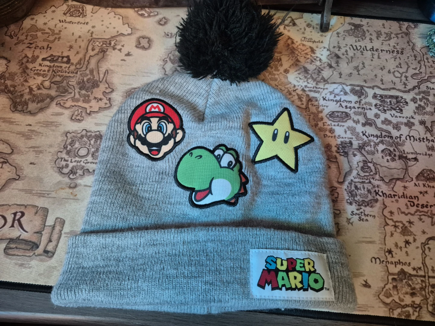 Super Mario Knit Pom Pom Beanie