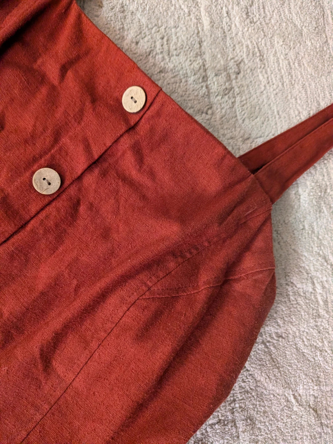 Dagg & Stacey Rust Linen Blend Midi Dress - photo 2