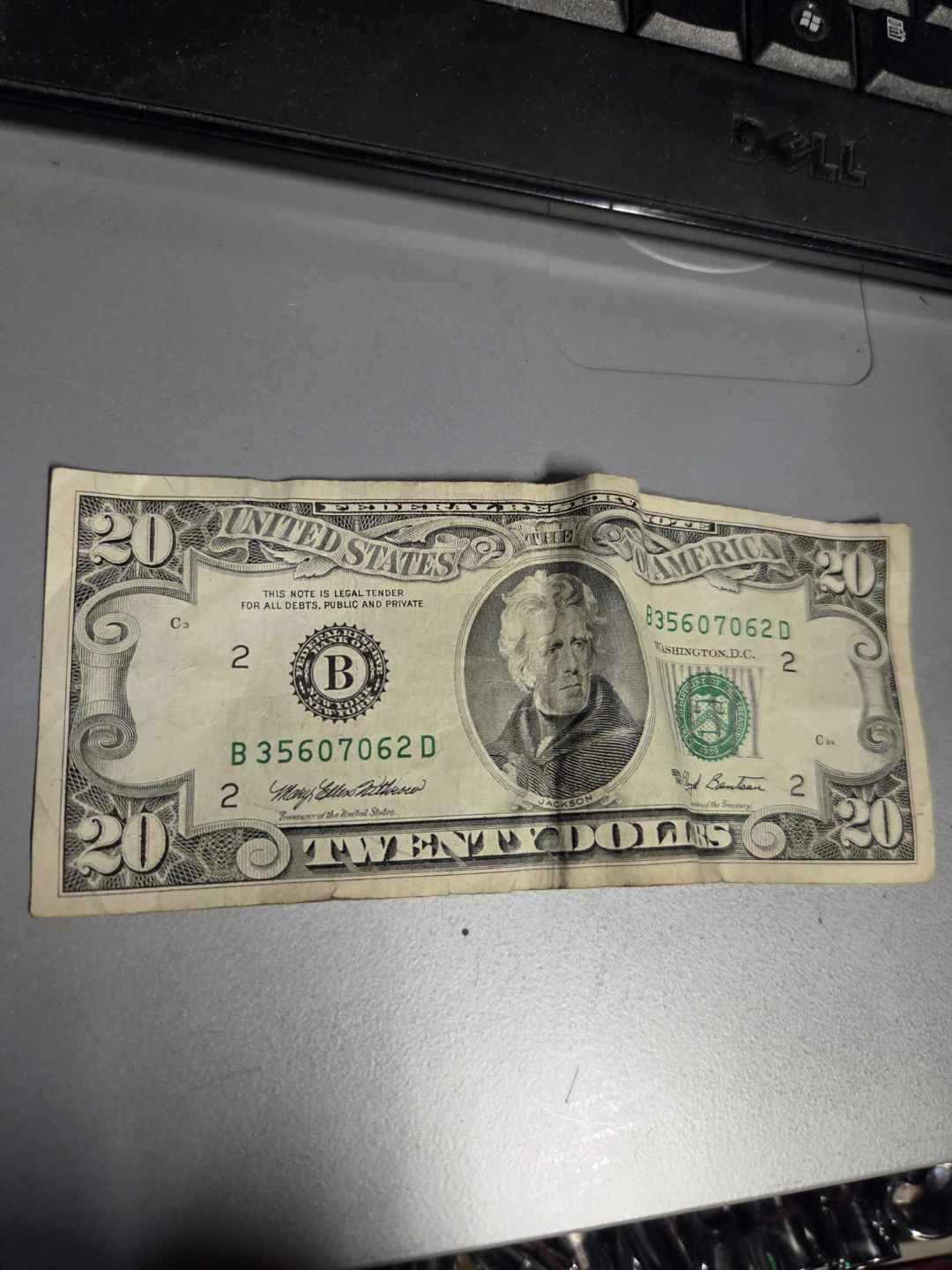 One 1993 Series Twenty Dollar Bill