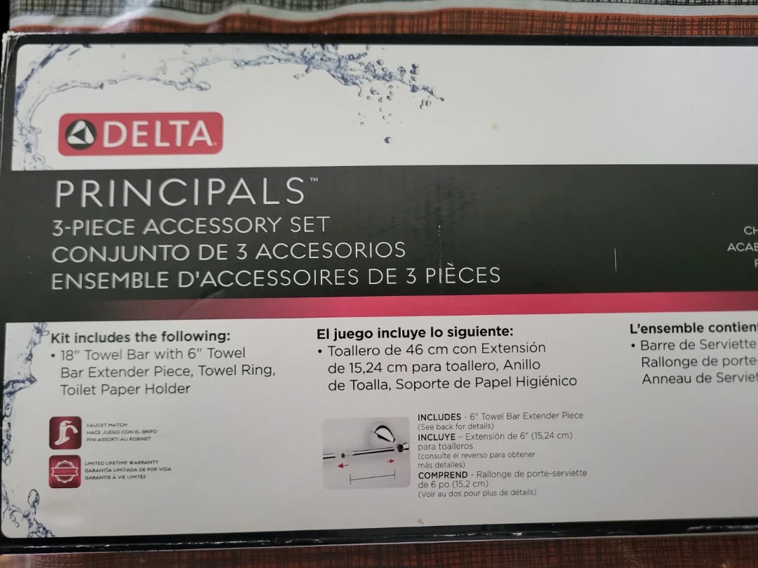 Delta Principals 3-Piece Bathroom Accessory Set