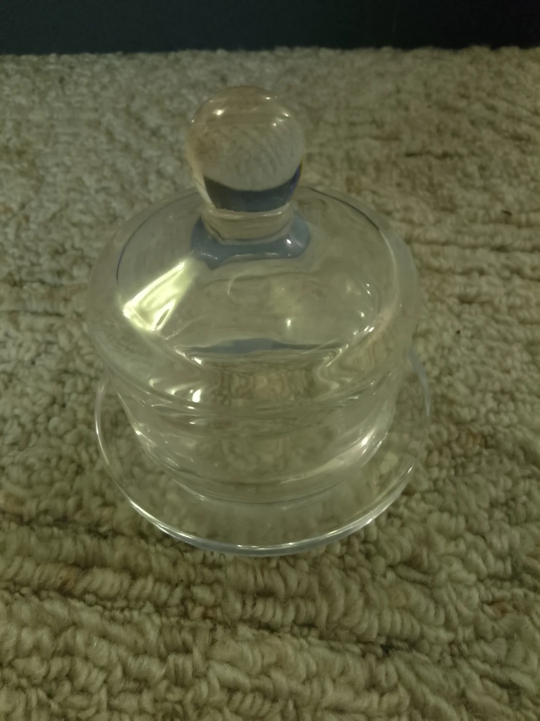 Clear Glass Butter Dish