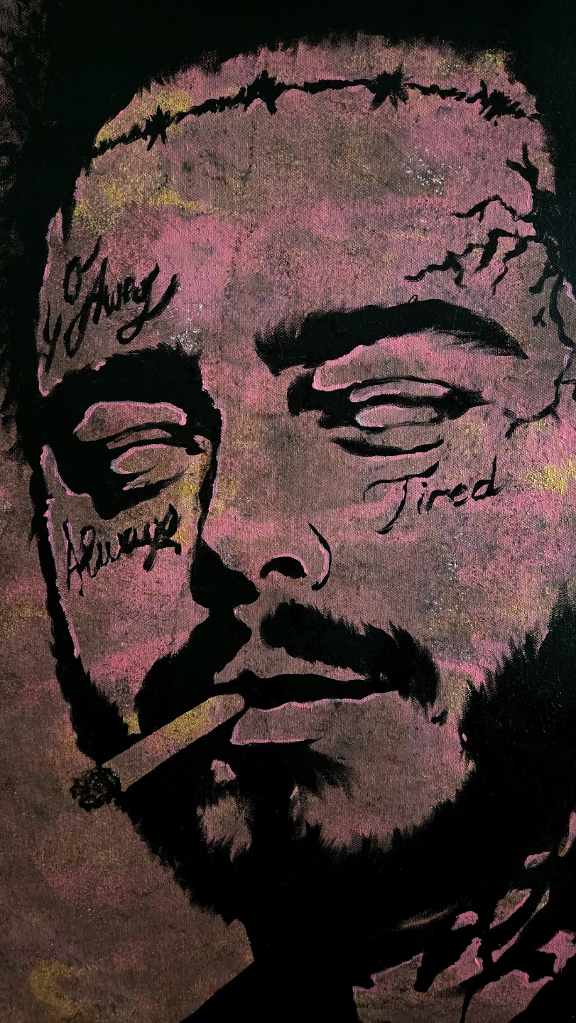 Post Malone Original Portrait Canvas Art - photo 2