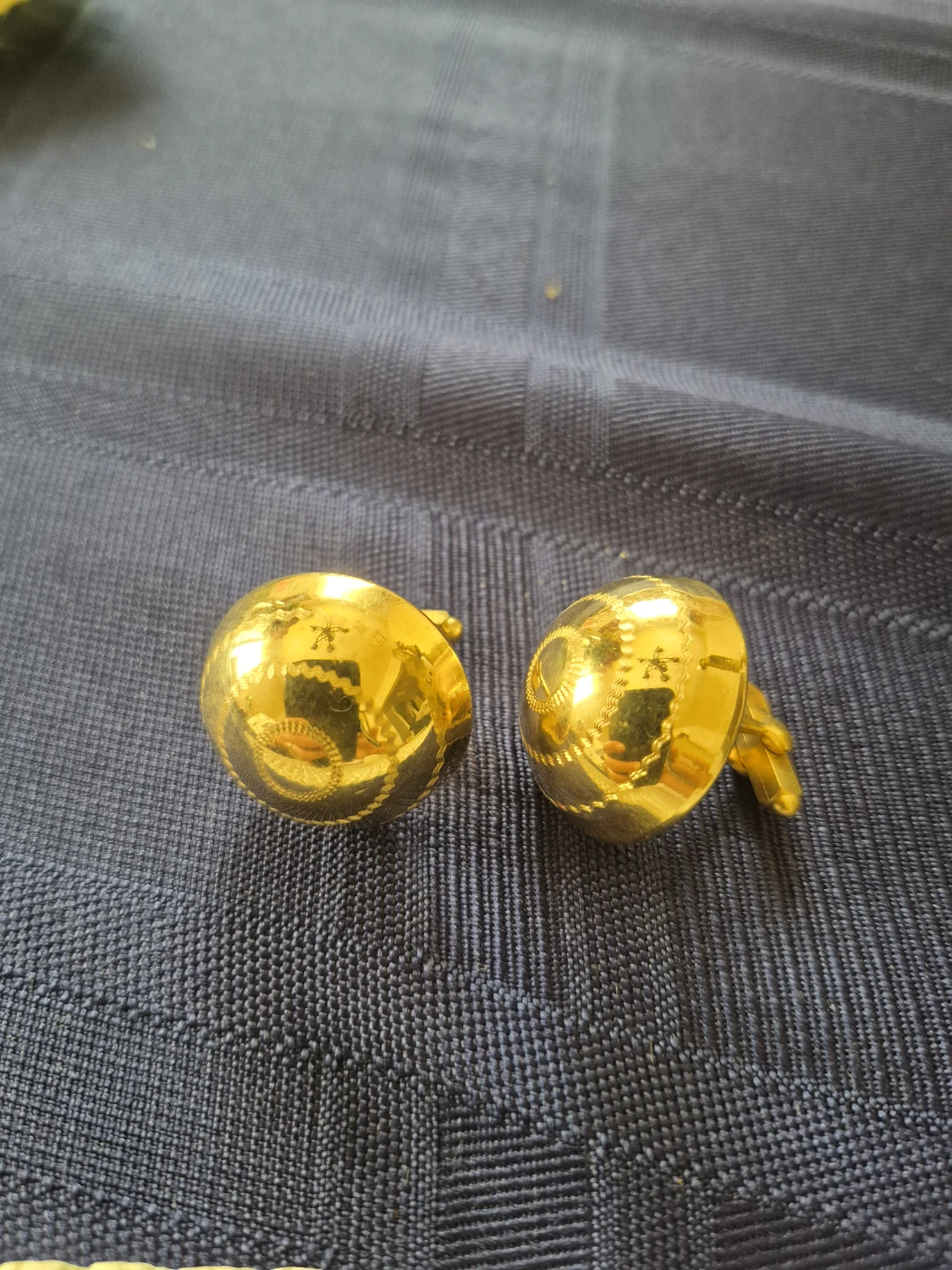 Gold-tone dome cufflinks - photo 4