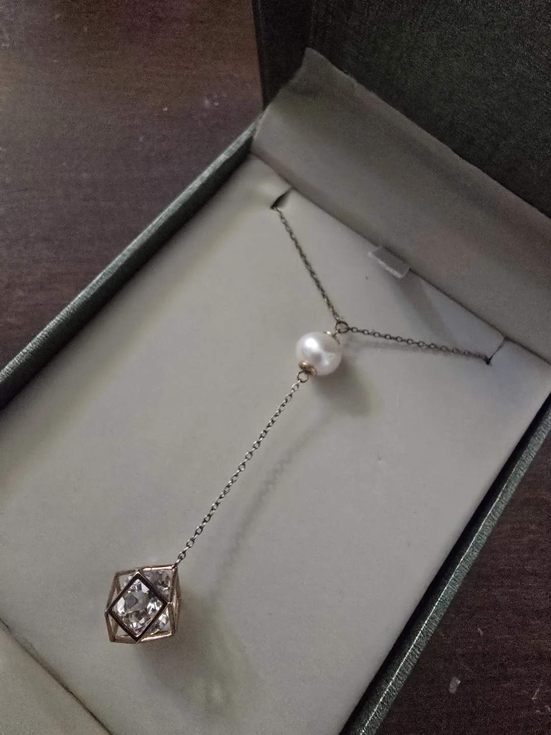 14K Rose gold plated Pearl/Geometric jewelery set (Mappins) - photo 3