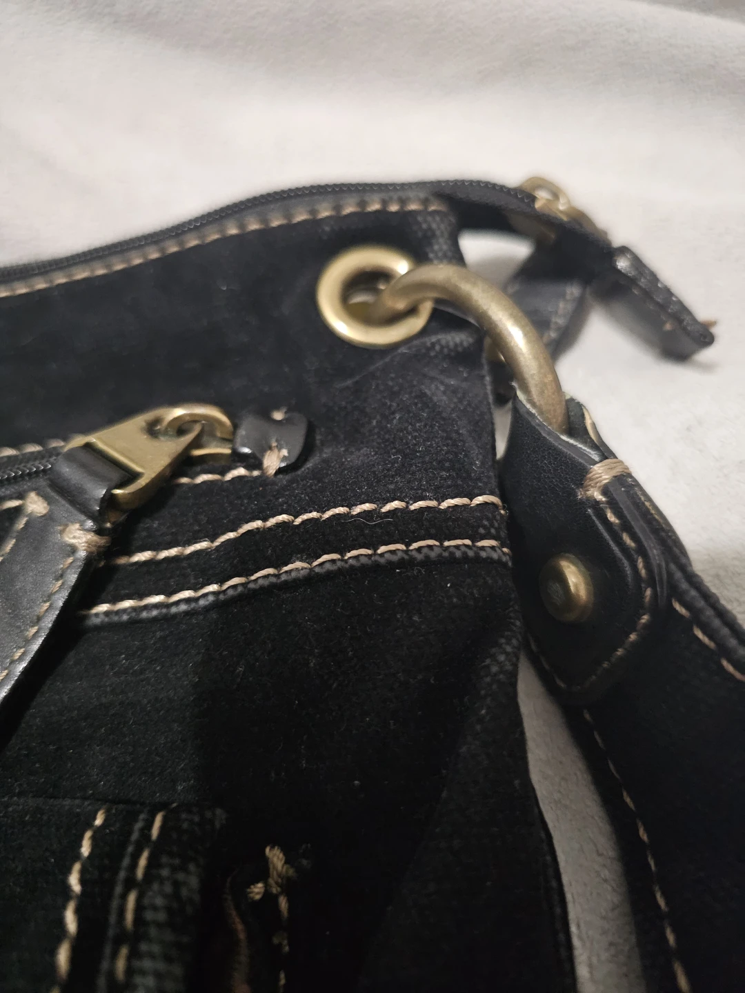 Fossil Black Canvas Crossbody Bag - photo 5