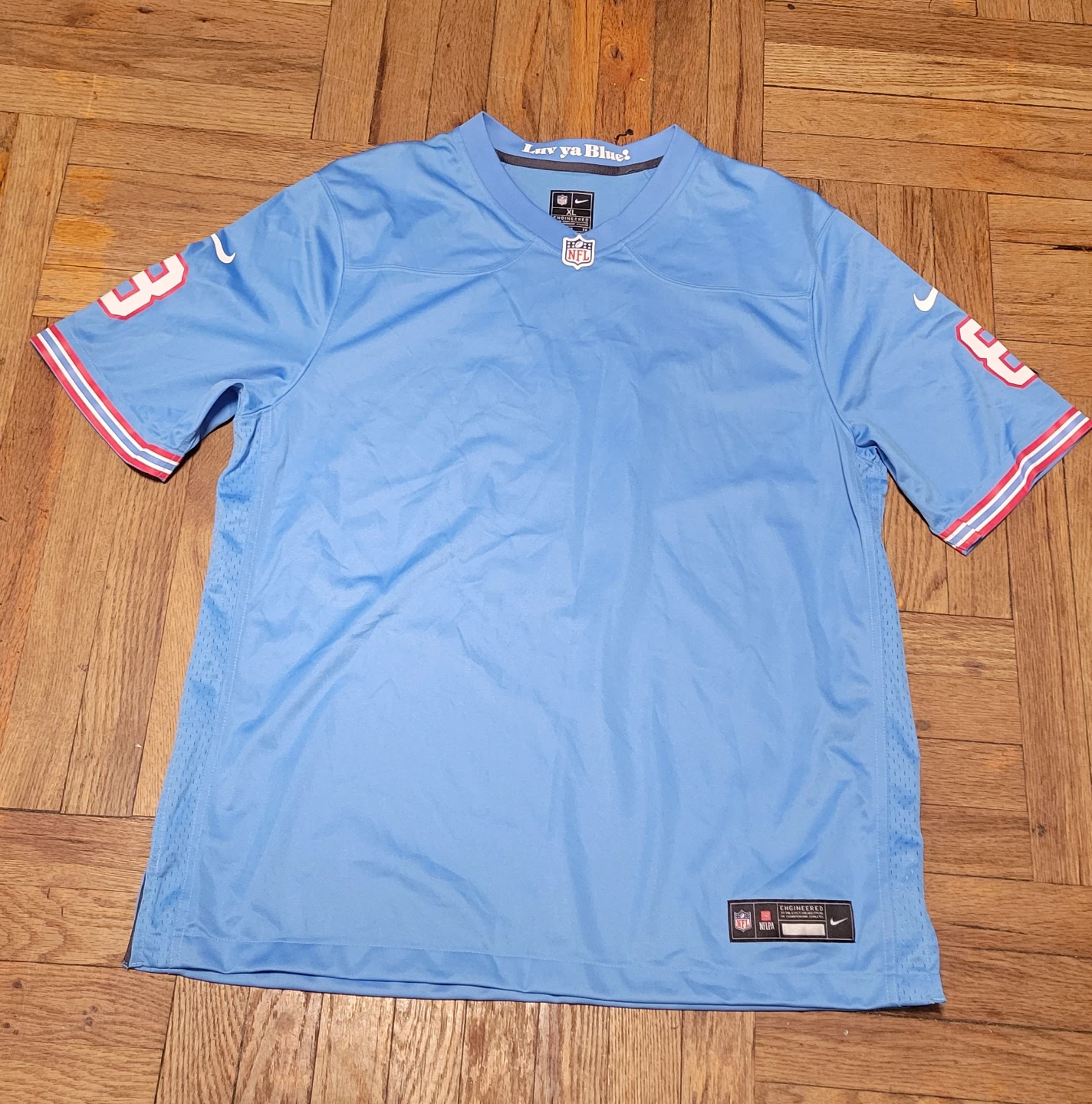 NFL "Luv ya Blue" Detroit Lions Jersey size XL