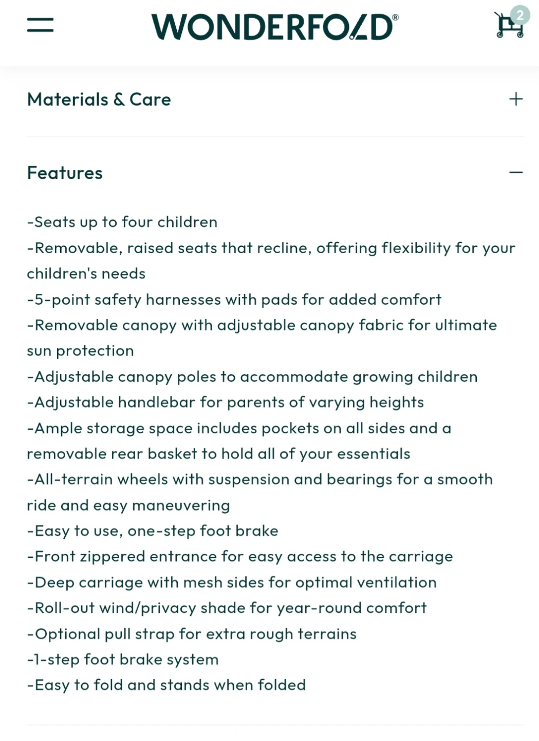 Wonderfold W4 Quad Stroller Wagon - photo 5