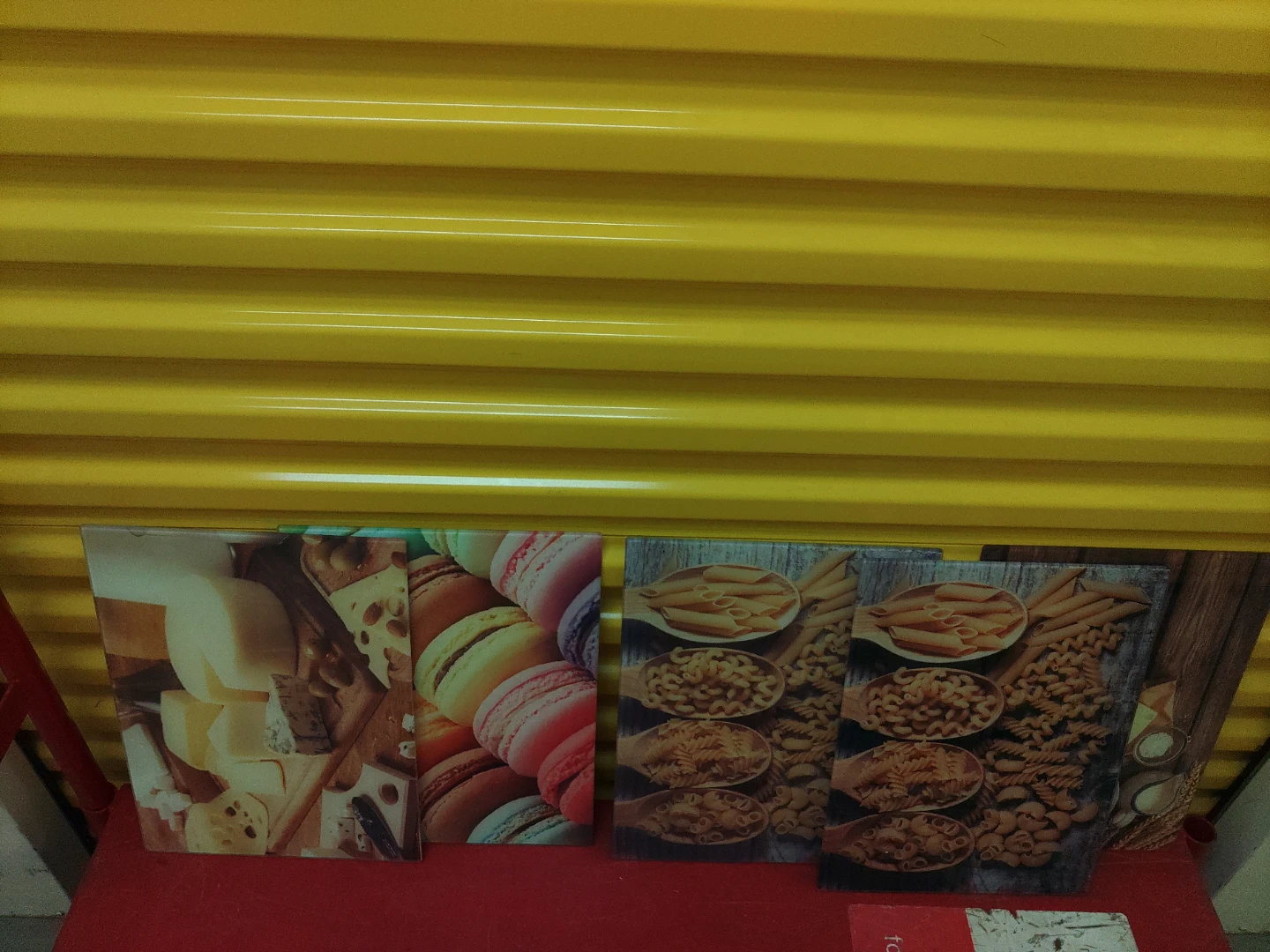 Glass Board with Food Prints 40$ for all 5 pieces
