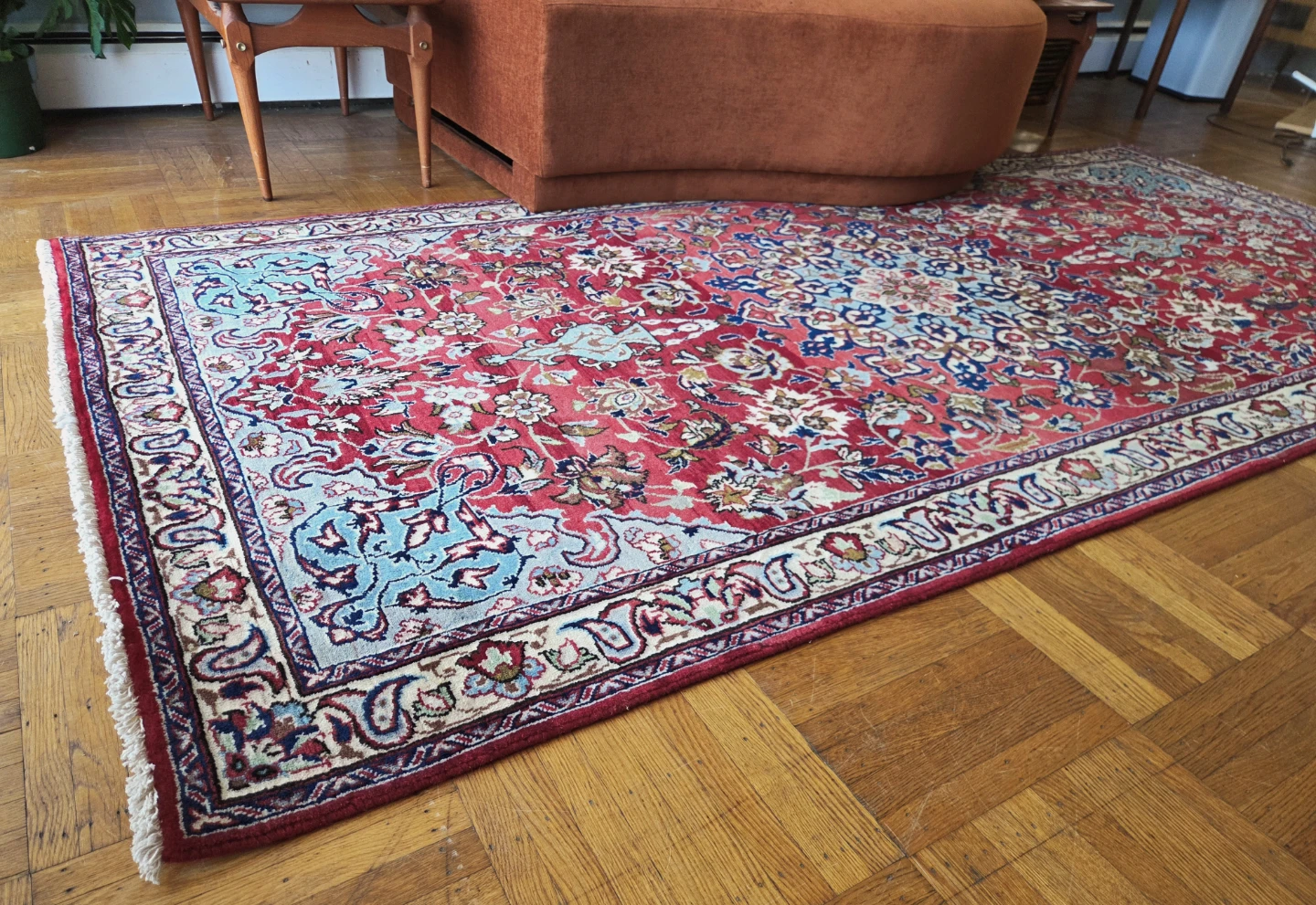 Authentic Najafabad Hand-Knotted Wool Area Rug / Runner - photo 2