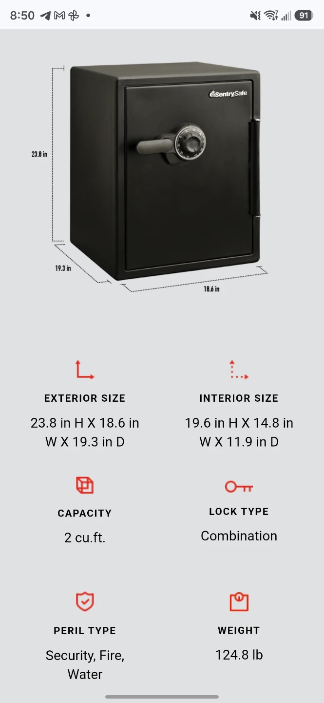 XXL Steel Sentry Safe - photo 5