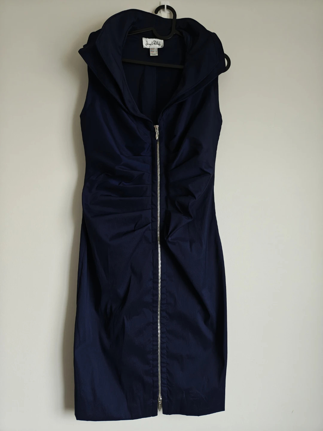 Joseph Ribkoff Navy Zip-Front Dress Size 14 - photo 4