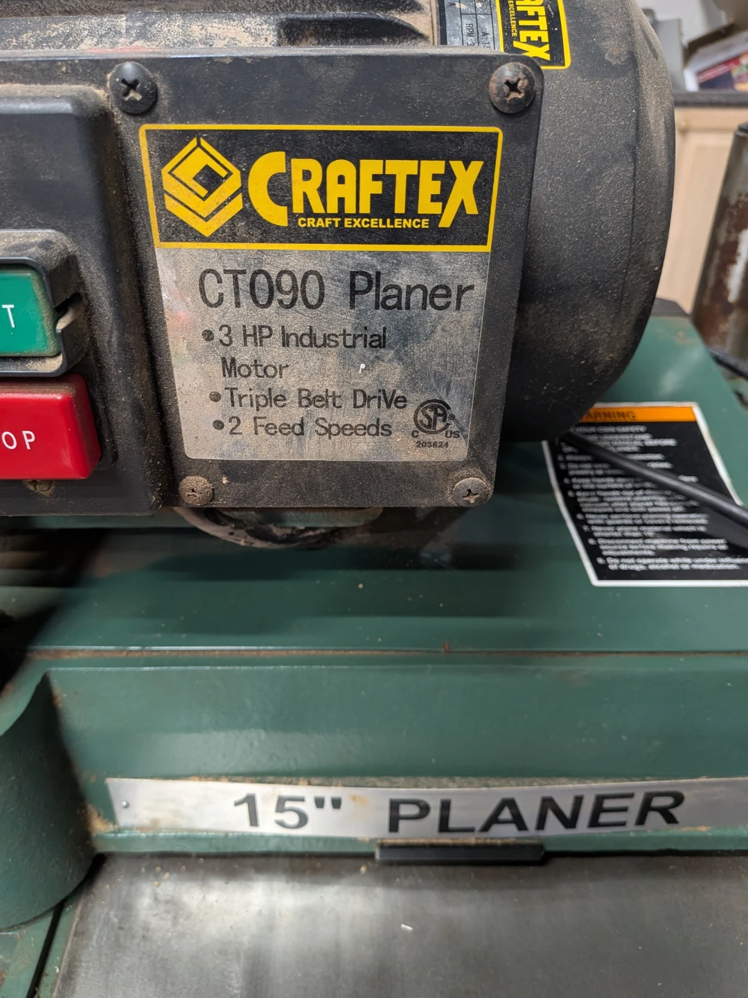 Craftex CT090 15" Planer - photo 2