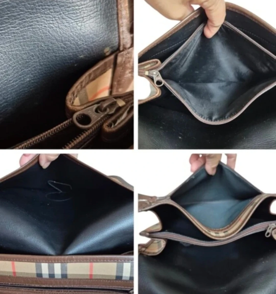 Vintage Burberrys Haymarket Check Pattern Shoulder Bag - photo 4