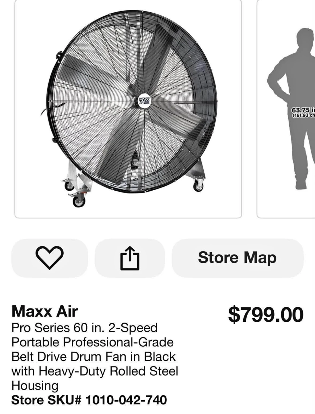 Maxx Air Pro Series 60 in. 2-Speed Belt Drive Drum Fan
