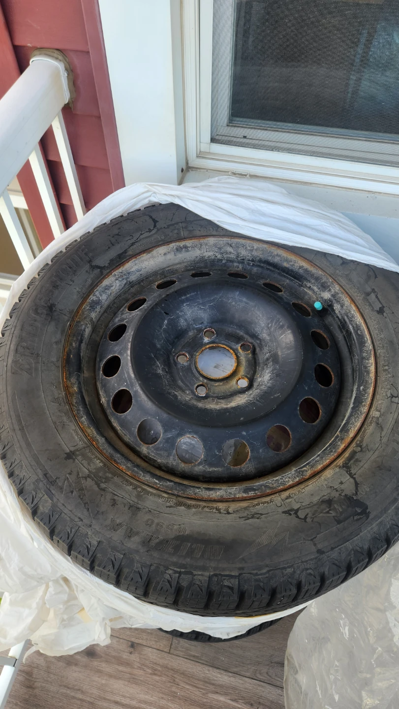 Bridgestone Blizzak Winter Tire on Rims