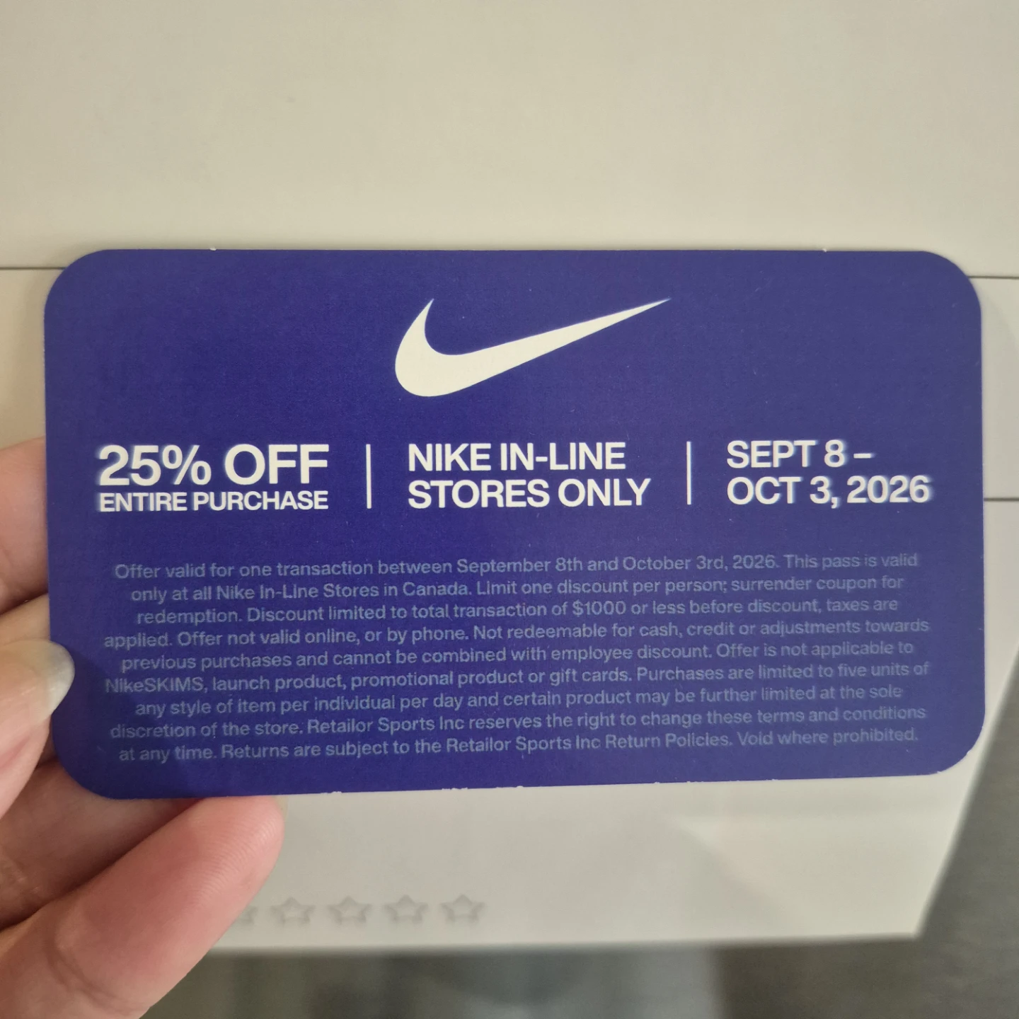 Nike 25% off coupon
