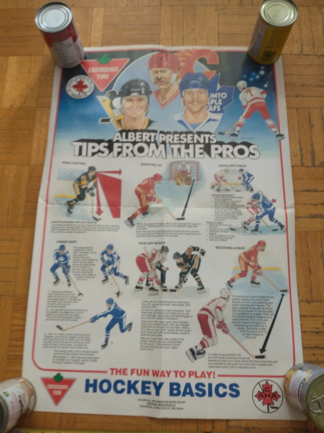 1985 Canadian Tire Vintage 27 x 18" Hockey Poster
